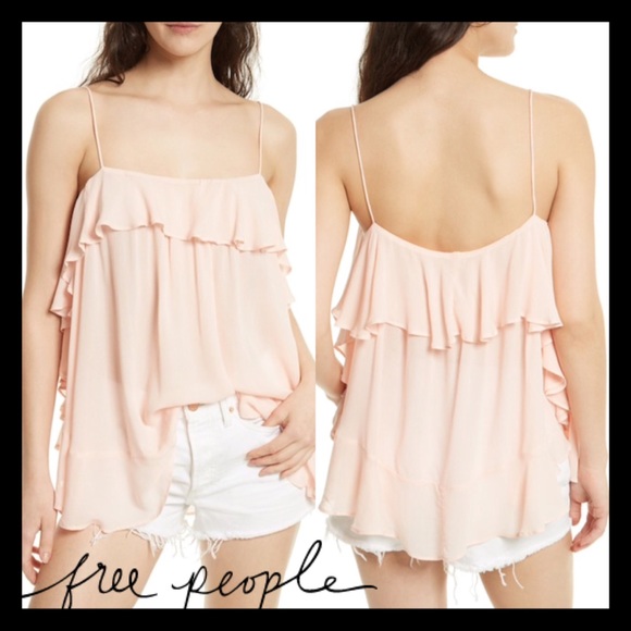 Free People Tops - Free People Cascading Cami Pink